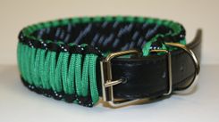 14"-18" Kelly Green & Reflective Black Collar 2 small