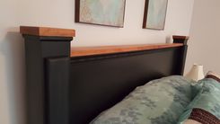 Queen Storage Bed W/Cherry Accents 5 small