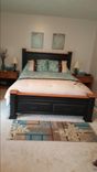 Queen Storage Bed W/Cherry Accents 1 small