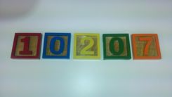 House Numbers In Kid's Building Block Style 1 small