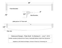 Cherry/Sycamore Plate Shelves 2 small