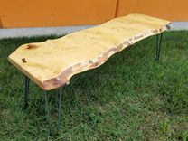 Live Edge Table- Coffee Table- Natural Wood- Natural Edges- Light Wood- Maple Slab- Mid Century 3 small