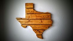 Texas Wooden State Map Wall Art 1 small