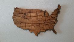 Usa Map Wooden Wall Art 1 small