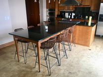Loft Granite Or Marble And Cherry Wood Kitchen Table Dining Table Or Coffee Table 6 small