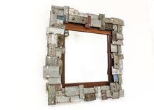 Barrel Ring Mosaic Mirror - Cheval - Retired California Wine Steel & Oak 1 small