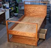 Oak And Mahogany Captains Bed 1 small
