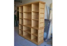 Furnishings : Douglas Fir Bookcase And Cabinet 1 small