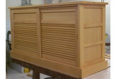 Furnishings : Douglas Fir Bookcase And Cabinet 2 small