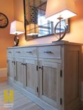 Furnishings : Distressed Oak Sideboard 1 small