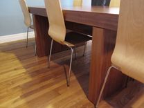 Furnishings : Modern Walnut Dining Table 2 small