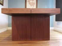 Furnishings : Modern Walnut Dining Table 4 small