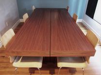 Furnishings : Modern Walnut Dining Table 1 small