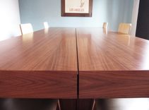Furnishings : Modern Walnut Dining Table 5 small