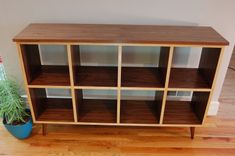 Furnishings : Walnut Bookcase With Maple Edge Banding 1 small