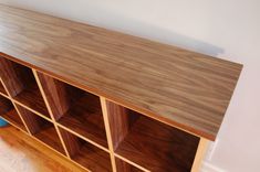 Furnishings : Walnut Bookcase With Maple Edge Banding 4 small