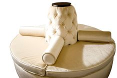 Custom Hand Made Center Round Settee Banquette Sofa 3 small