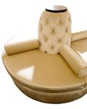 Custom Hand Made Center Round Settee Banquette Sofa 6 small