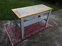 Console Table With Inlaid Ceramic Tile.  Perfect For Kitchen Prep 1 small