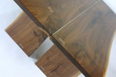 Walnut Live Edge Slab Conference Table 4 small