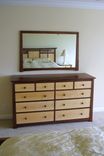 Black Walnut And Curly Maple Dresser And Nightstands 1 small