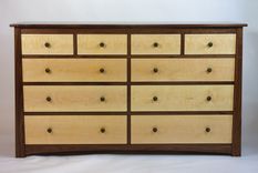 Black Walnut And Curly Maple Dresser And Nightstands 2 small