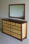 Black Walnut And Curly Maple Dresser And Nightstands 3 small