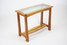 Carved Glass Top Hall Table 1 small