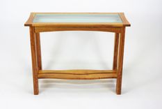 Carved Glass Top Hall Table 2 small