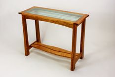 Carved Glass Top Hall Table 4 small