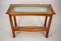 Carved Glass Top Hall Table 5 small