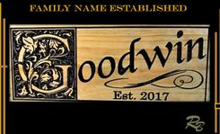 Established, Family Name Sigm, Signs, Wood, Family Name 1 small