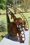 A Girl And Her Horses Steel Metal Garden Bench 2 small