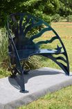 Moon Sun Stars Steel Metal Garden Bench 5 small