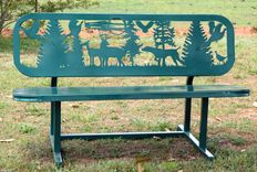 Wild Life Steel Metal Garden Bench 1 small
