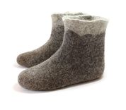 Womens Wool Boots Shades Of Grey Curls 1 small