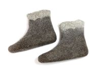Womens Wool Boots Shades Of Grey Curls 3 small