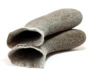 Womens Wool Boots Shades Of Grey Curls 2 small