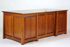 Executive Desk In Cherry With Ebony Accents 4 small