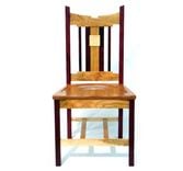 Custom Designed Purple Heart, Birdseye Maple And Black Cherry Dining Chair 1 small