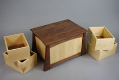Walnut And Curly Maple Keepsake Box 1 small