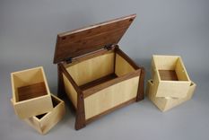 Walnut And Curly Maple Keepsake Box 3 small