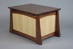 Walnut And Curly Maple Keepsake Box 4 small