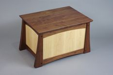 Walnut And Curly Maple Keepsake Box 5 small