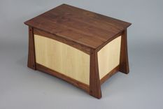 Walnut And Curly Maple Keepsake Box 6 small