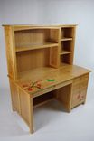 Black Cherry And Flower Inlay Desk With Hutch 1 small