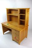 Black Cherry And Flower Inlay Desk With Hutch 4 small