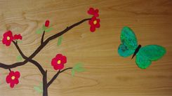Black Cherry And Flower Inlay Desk With Hutch 6 small