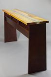 Live Edge Slab, Glass And Acrylic Living Room 4 small