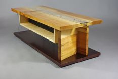 Live Edge Slab, Glass And Acrylic Living Room 6 small